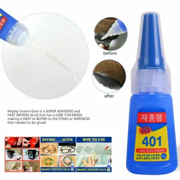401 Glue Rapid Fix Instant Fast Adhesive 20g Bottle Stronger Super Glue Multi-Purpose Liquid Glue 1 Bottle
401 Glue Rapid Fix Instant Fast Adhesive 20g Bottle Stronger Super Glue Multi-Purpose Liquid Glue 1 Bottle