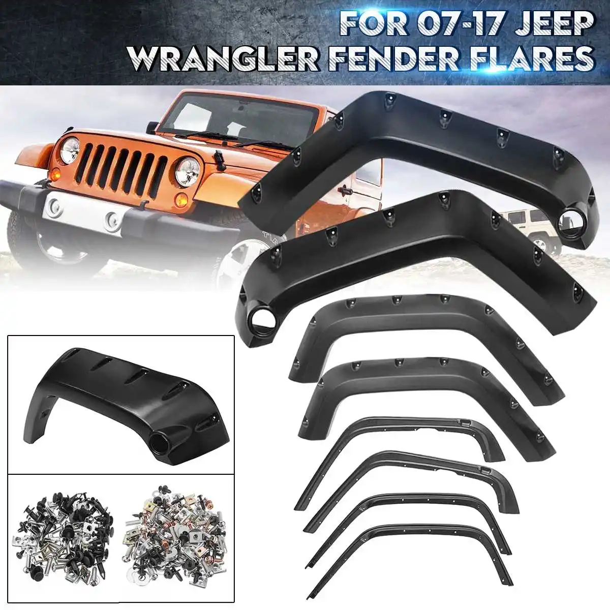 Car Front Rear Mud Flaps Mudguards Splash Guards for Fender Flares Mudflaps Accessories For Jeep/Wrangler JK Sport 2007-2017
Car Front Rear Mud Flaps Mudguards Splash Guards for Fender Flares Mudflaps Accessories For Jeep/Wrangler JK Sport 2007-2017