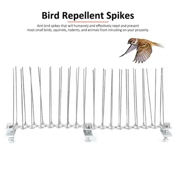 Stainless Steel Bird Repellent Spikes Anti Pigeon Nail Bird Deterrent Tool Pest Control Pigeons Owl Small Birds Fence Repeller 
Stainless Steel Bird Repellent Spikes Anti Pigeon Nail Bird Deterrent Tool Pest Control Pigeons Owl Small Birds Fence Repeller
