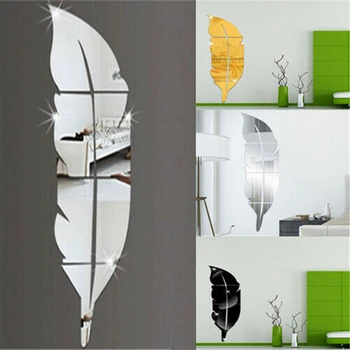 1PC Silver Feather Wall Stickers Removable 3D Mirror Wall Decal Art Vinyl Home Room Decoration Living Room Porch Poster
1PC Silver Feather Wall Stickers Removable 3D Mirror Wall Decal Art Vinyl Home Room Decoration Living Room Porch Poster