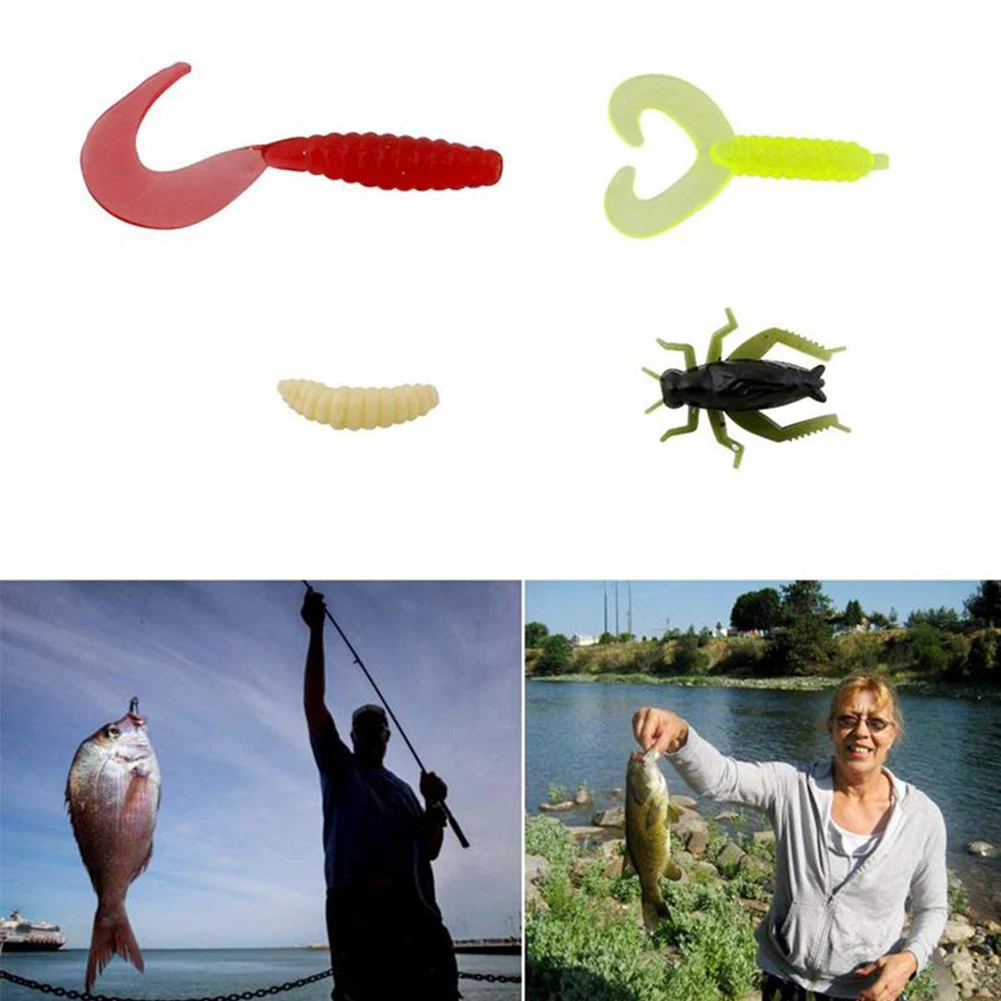 101 pcs Plastic Fishing Lure Set Multi function Crank Baits Lures Set Artificial Worm Silicone Fish Baits Soft Fishing Lure Lead 101 pcs Plastic Fishing Lure Set Multi function Crank Baits Lures Set Artificial Worm Silicone Fish Baits Soft Fishing Lure Lead