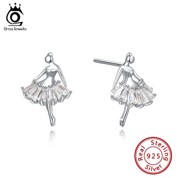 ORSA JEWELS Pure S925 Sterling Silver Ballet Dancer Stud Earrings AAAA Cubic Zircon Female Balleter Trendy Fine Jewelry SE181
ORSA JEWELS Pure S925 Sterling Silver Ballet Dancer Stud Earrings AAAA Cubic Zircon Female Balleter Trendy Fine Jewelry SE181