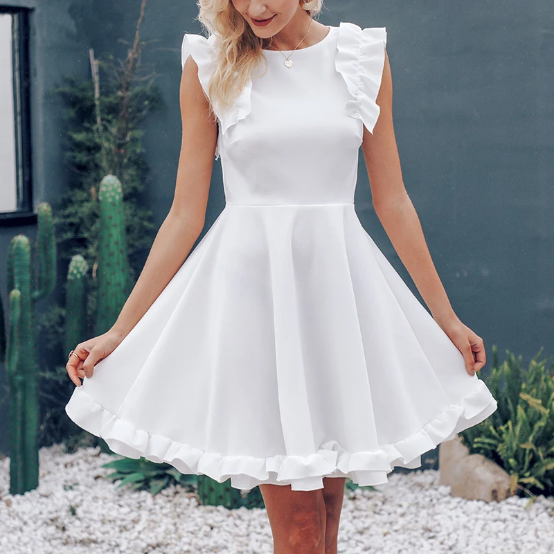 Белое Весеннее Платье
