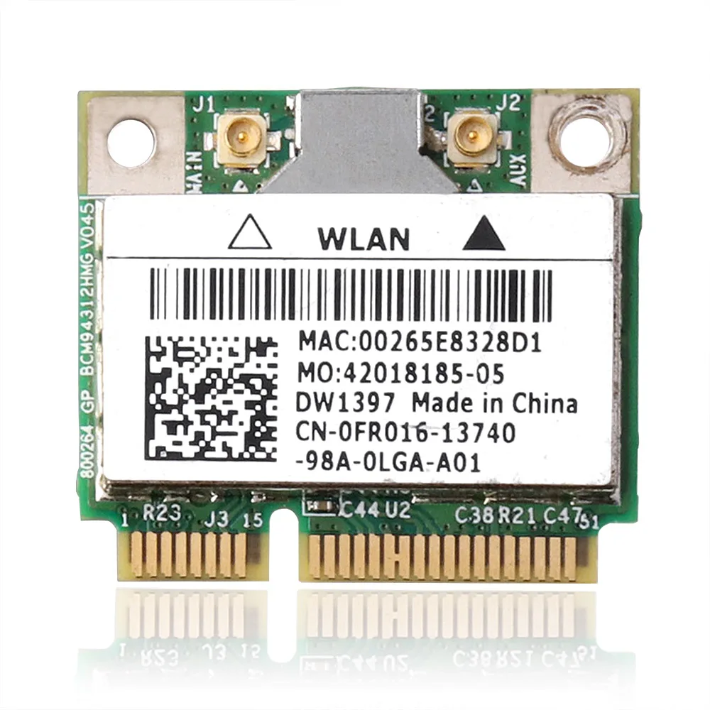 DW1397 BCM94312HMG Wi-Fi Фрези для Dell FR016 KW770 BRCM1030 54 Мбит/с Половина Mini PCI E модуль карты для Dell 1440 1750
DW1397 BCM94312HMG Wi-Fi Фрези для Dell FR016 KW770 BRCM1030 54 Мбит/с Половина Mini PCI E модуль карты для Dell 1440 1750