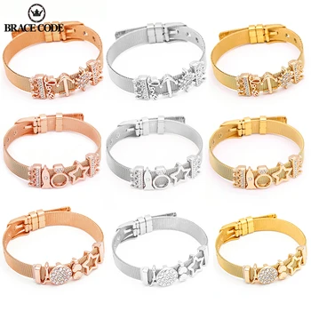 BRACE CODE Rose Gold Color Stainless Steel Mesh Bracelet Set European Women Charm Fine Bracelet Bangle for Woman Jewelry Gifts
BRACE CODE Rose Gold Color Stainless Steel Mesh Bracelet Set European Women Charm Fine Bracelet Bangle for Woman Jewelry Gifts