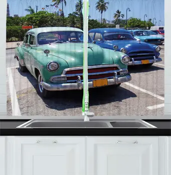 Vintage Kitchen Curtains Colorful Vintage American Cars on The Road and Trees Around Digital Retro Print Window Curtain
Vintage Kitchen Curtains Colorful Vintage American Cars on The Road and Trees Around Digital Retro Print Window Curtain