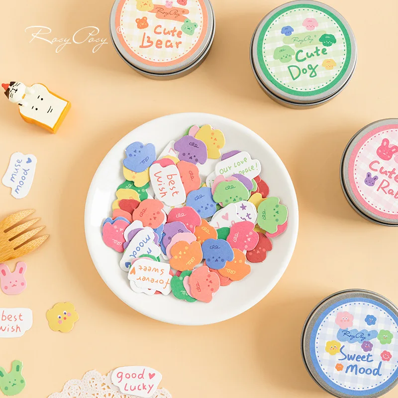 rosyposy Good Mood Creative Cartoon DIY PDA Material Set Adhesive Paper Circle Iron Box Adhesive Paper 100 Pieces
rosyposy Good Mood Creative Cartoon DIY PDA Material Set Adhesive Paper Circle Iron Box Adhesive Paper 100 Pieces