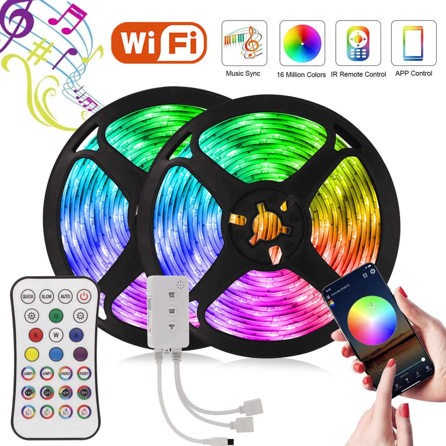 LED Strip 5M 7.5M 10M Ruban Led Wifi LED Lights DC 12V Kitchen Lighting Outdoor LED Christmas Lights Voice Controller Neon Lamp
LED Strip 5M 7.5M 10M Ruban Led Wifi LED Lights DC 12V Kitchen Lighting Outdoor LED Christmas Lights Voice Controller Neon Lamp