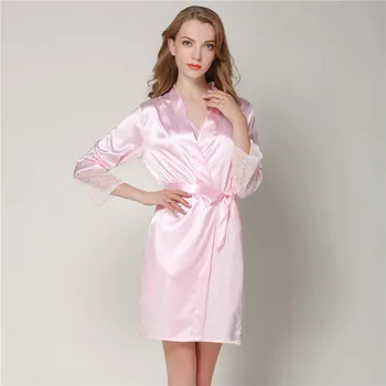 Satin Robe Woman Lace Sexy Home Dressing Gown Home Wear Casual Sleepwear Bride Bridesmaid Wedding Robe Soft New Summer Kimono
Satin Robe Woman Lace Sexy Home Dressing Gown Home Wear Casual Sleepwear Bride Bridesmaid Wedding Robe Soft New Summer Kimono