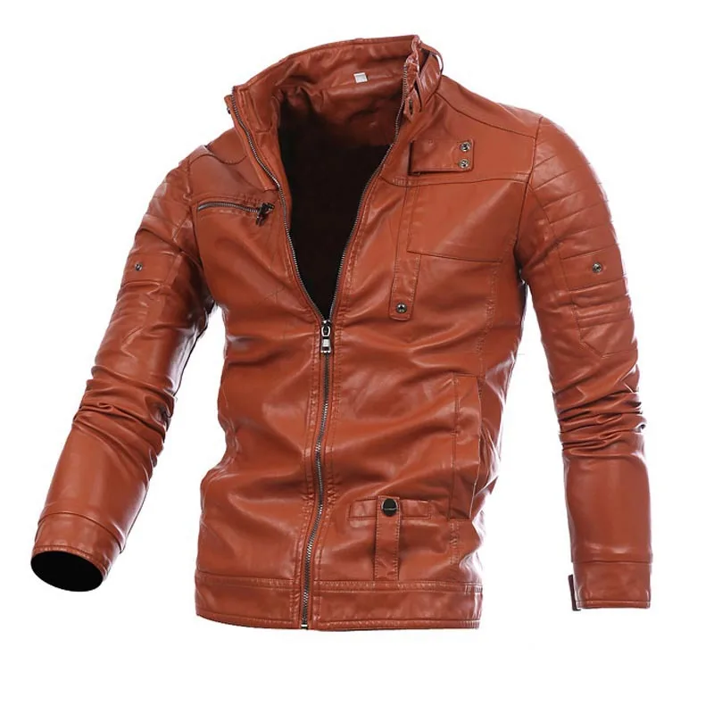 2018 New Style Classic Spring Clothing Multi-Zipper Button Men Stand Collar Locomotive Leather Coat Leather Jacket
2018 New Style Classic Spring Clothing Multi-Zipper Button Men Stand Collar Locomotive Leather Coat Leather Jacket
