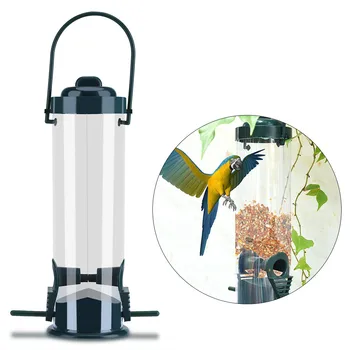 Outdoor Garden Plastic Transparent Hanging Wild Bird Feeder Seed Container Storage for birds to perch
Outdoor Garden Plastic Transparent Hanging Wild Bird Feeder Seed Container Storage for birds to perch