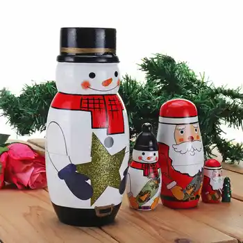 5PCS Russian Wooden Nesting Matryoshka Doll Handcraft Decoration Christmas Gifts for Kids Children
5PCS Russian Wooden Nesting Matryoshka Doll Handcraft Decoration Christmas Gifts for Kids Children