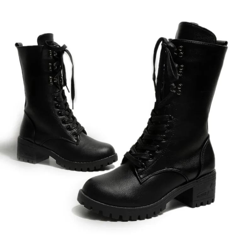 Spring/autumn high-heeled ankle boots with rounded heads and one-boot ins ankle boots are versatile with Martin boot ladies
Spring/autumn high-heeled ankle boots with rounded heads and one-boot ins ankle boots are versatile with Martin boot ladies