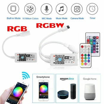 WiFi Remote Controller Alexa Google Home Voice Control RGBW RGB CCT WS2811 WS2812B Pixel LED Strip Lights Change/Dimmer/Timer
WiFi Remote Controller Alexa Google Home Voice Control RGBW RGB CCT WS2811 WS2812B Pixel LED Strip Lights Change/Dimmer/Timer