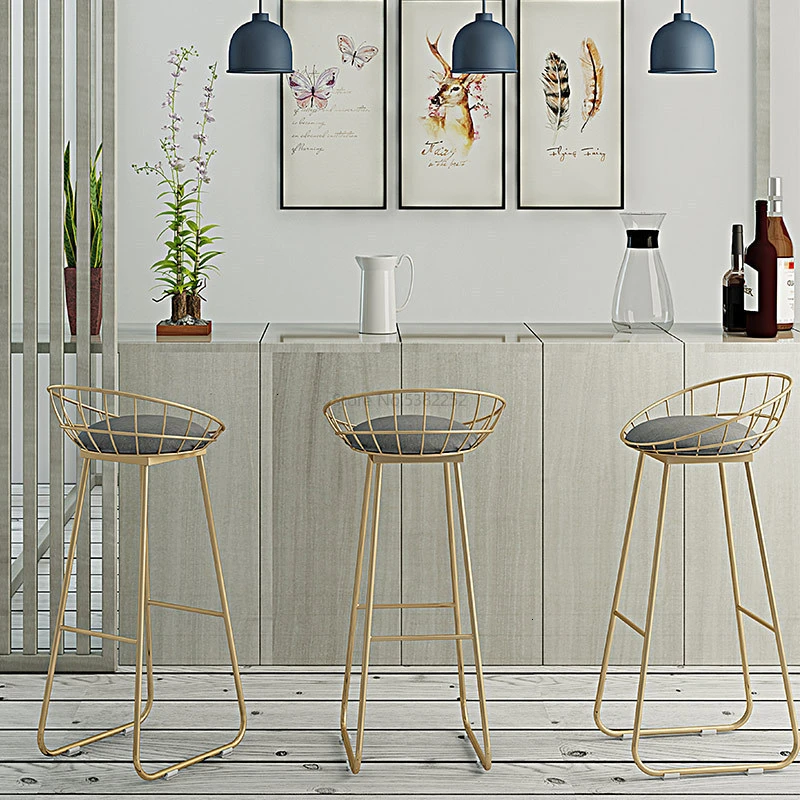 Europe Wrought Iron Bar Bar Counter Chair Concise Leisure Time Dining Chair Originality Golden High Footstool Restaurant Chair
Europe Wrought Iron Bar Bar Counter Chair Concise Leisure Time Dining Chair Originality Golden High Footstool Restaurant Chair