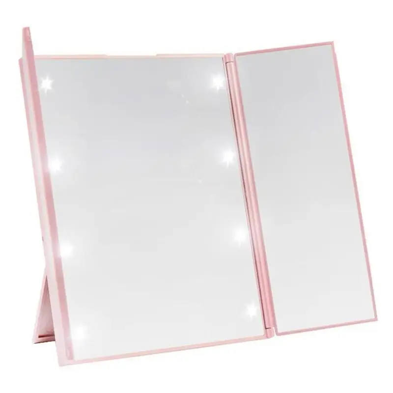 Creative Tri-Sided Folding Makeup Mirror Portable Travel LED Lighted Cosmetic Mirror Vanity Cosmetic Tabletop Mirror
Creative Tri-Sided Folding Makeup Mirror Portable Travel LED Lighted Cosmetic Mirror Vanity Cosmetic Tabletop Mirror