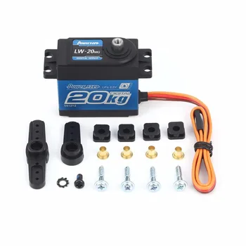 65g 6.6V Digital Metal Gear Servo Waterproof 20kg Servo for RC 1/10 1/8 Off-road Car Buggy Truck LW-20MG 
65g 6.6V Digital Metal Gear Servo Waterproof 20kg Servo for RC 1/10 1/8 Off-road Car Buggy Truck LW-20MG