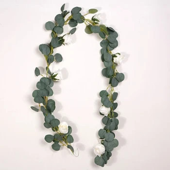 2 Meters Eucalyptus Leaves Garland Rose Flowers Artificial Vines Simulation Plant for Home Wedding Party Festival Decoration
2 Meters Eucalyptus Leaves Garland Rose Flowers Artificial Vines Simulation Plant for Home Wedding Party Festival Decoration