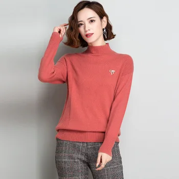 Women's sweater spring and autumn long-sleeved sweater solid color turtleneck sweater
Women's sweater spring and autumn long-sleeved sweater solid color turtleneck sweater