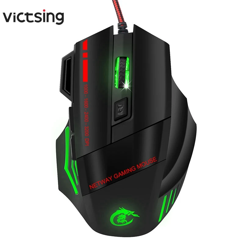 VicTsing Wired USB2.0 Optical Mouse 4 Levels Dpi 1200/1600/2400/3200DPI 7 Bright Colors 7 Buttons Mouse for PC Computer
VicTsing Wired USB2.0 Optical Mouse 4 Levels Dpi 1200/1600/2400/3200DPI 7 Bright Colors 7 Buttons Mouse for PC Computer