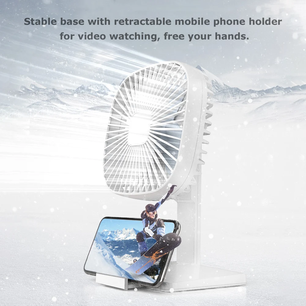 Fashion Makeup Mirror with USB Rechargeable Fan 2000mAh 3 Speeds Portable Fan Strong Airflow Silent Desktop Fan with Base
Fashion Makeup Mirror with USB Rechargeable Fan 2000mAh 3 Speeds Portable Fan Strong Airflow Silent Desktop Fan with Base