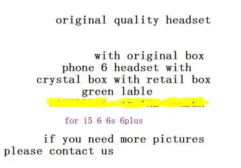 50pcs/lot Original Quality headset in ear headphones earphone With packaging With Remote Mic for 3.5mm plug 5s 6 6S plus
50pcs/lot Original Quality headset in ear headphones earphone With packaging With Remote Mic for 3.5mm plug 5s 6 6S plus