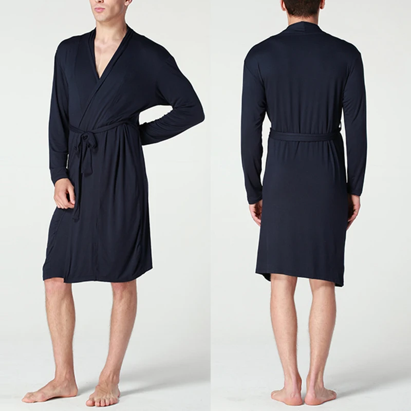 INCERUN Fashion Men Robes Plain V Neck Casual Kimono Soft Comfortable Bathrobes Long Sleeve Men Nightgown Homewear Plus Size 5XL INCERUN Fashion Men Robes Plain V Neck Casual Kimono Soft Comfortable Bathrobes Long Sleeve Men Nightgown Homewear Plus Size 5XL