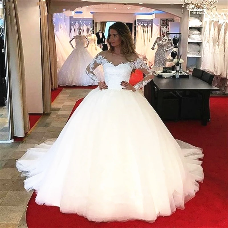 Princess Wedding Dress Ball Gown Long Sleeve Off Shoulder Sparkly Sequined Lace Floor Length Bridal Gowns Vestido de noiva
Princess Wedding Dress Ball Gown Long Sleeve Off Shoulder Sparkly Sequined Lace Floor Length Bridal Gowns Vestido de noiva