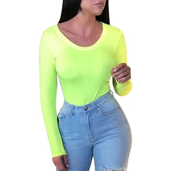 Women Sexy Solid Bodysuits Long Sleeve O-Neck Tight Undershirts Shirt Rompers Womens Jumpsuit bodis de mujer 2019
Women Sexy Solid Bodysuits Long Sleeve O-Neck Tight Undershirts Shirt Rompers Womens Jumpsuit bodis de mujer 2019