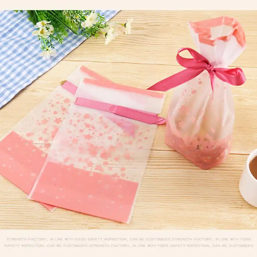 bag candy drawstring bags cherry blossom ribbon bundle pouch for