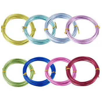 8 Rolls/Set 2mm Round Painted Mixed-Color Metal Aluminum Wire For DIY Beading Jewelry Making Findings Braided Material 6m/roll
8 Rolls/Set 2mm Round Painted Mixed-Color Metal Aluminum Wire For DIY Beading Jewelry Making Findings Braided Material 6m/roll