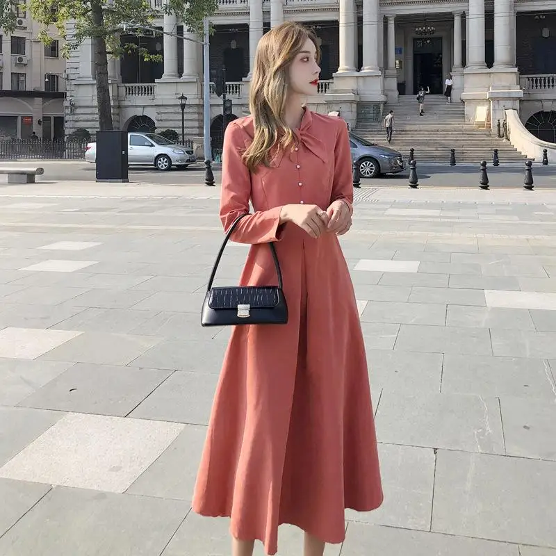 Autumn Casual Long Dress Women Winter Long Sleeve Pink Vintage Dress High Waist Women Party Dress Vestidos Lady Office Dress
Autumn Casual Long Dress Women Winter Long Sleeve Pink Vintage Dress High Waist Women Party Dress Vestidos Lady Office Dress