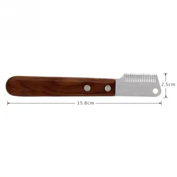 Home Ergonomic Knife Steel Blades Wooden Handle Pet Hair Removal Cat Dog Grooming Universal Stripping Tool
Home Ergonomic Knife Steel Blades Wooden Handle Pet Hair Removal Cat Dog Grooming Universal Stripping Tool