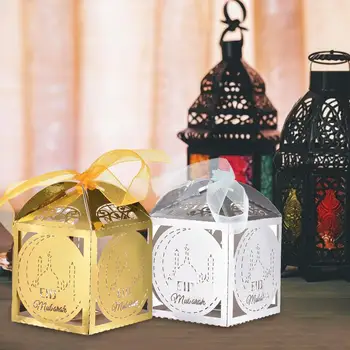 50Pcs Happy Eid Mubarak Candy Box Ramadan Decorations Paper Gift Boxes Islamic Muslim Al-Fitr Eid Party Supplies 2 Colors 
50Pcs Happy Eid Mubarak Candy Box Ramadan Decorations Paper Gift Boxes Islamic Muslim Al-Fitr Eid Party Supplies 2 Colors