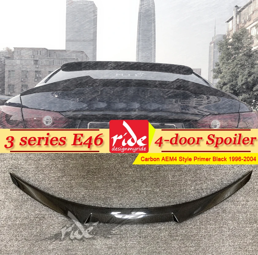 For BMW E46 4-Doors Sedan Tail Spoiler Wing Carbon Fiber M4 Style 3 Series 320i 325i 330i 335i Raer Trunk Spoiler Wing 1996-2004
For BMW E46 4-Doors Sedan Tail Spoiler Wing Carbon Fiber M4 Style 3 Series 320i 325i 330i 335i Raer Trunk Spoiler Wing 1996-2004