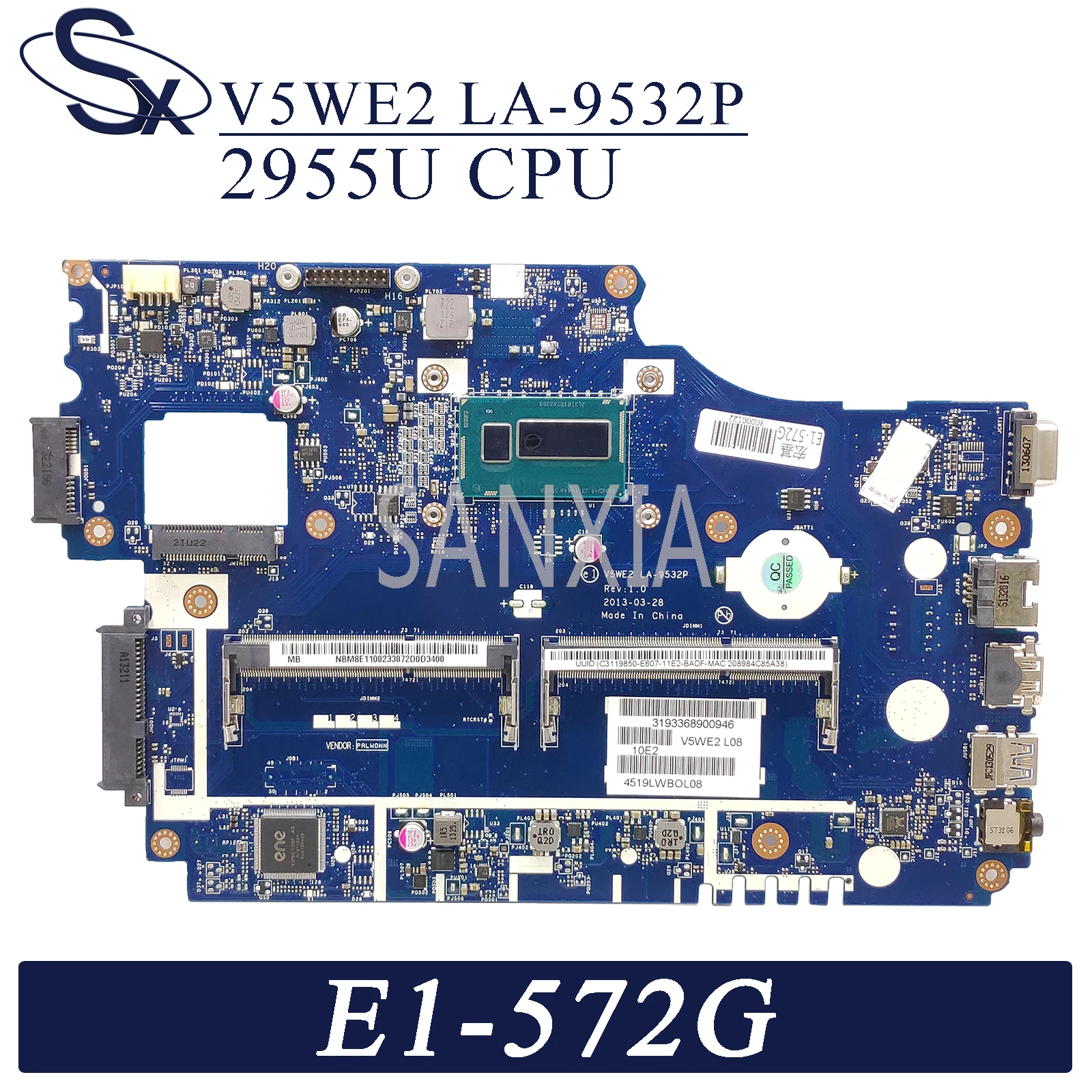 Материнская плата KEFU V5WE2 для ноутбука Acer LA-9532P оригинальная материнская UMA 2955U |