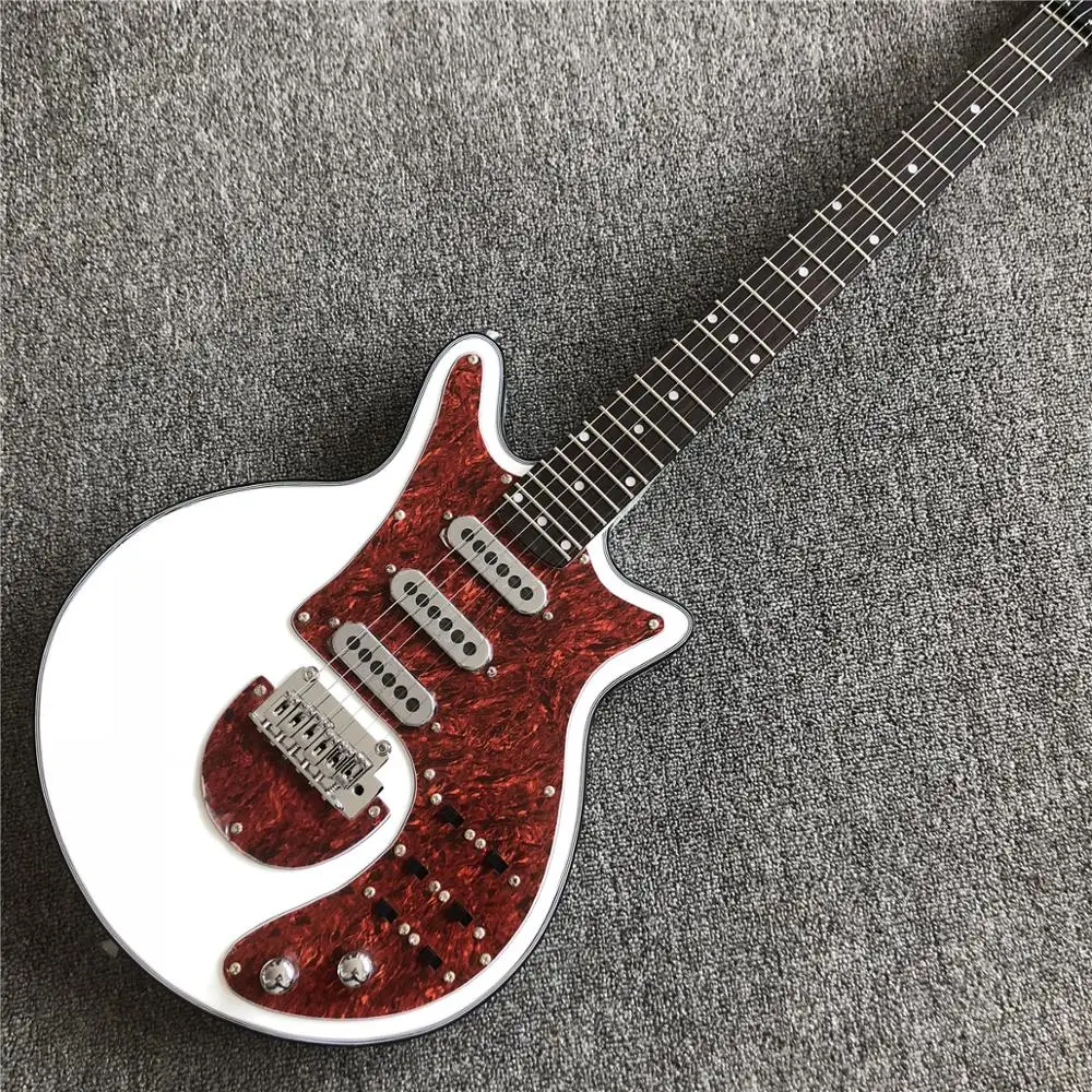 Factory shop White Guild Brian BM01 Brian May Guitar Black Pickguard 3 pickups Tremolo Bridge 24 Frets Electirc Guitar 
Factory shop White Guild Brian BM01 Brian May Guitar Black Pickguard 3 pickups Tremolo Bridge 24 Frets Electirc Guitar