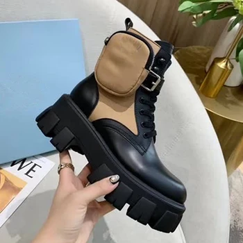Women Movable Pocket Boot Lace Up Ladies Ankle Boots Female Combat Runway Buckle Strap Ankle Boot Woman Platform Shoes Fashion
Women Movable Pocket Boot Lace Up Ladies Ankle Boots Female Combat Runway Buckle Strap Ankle Boot Woman Platform Shoes Fashion