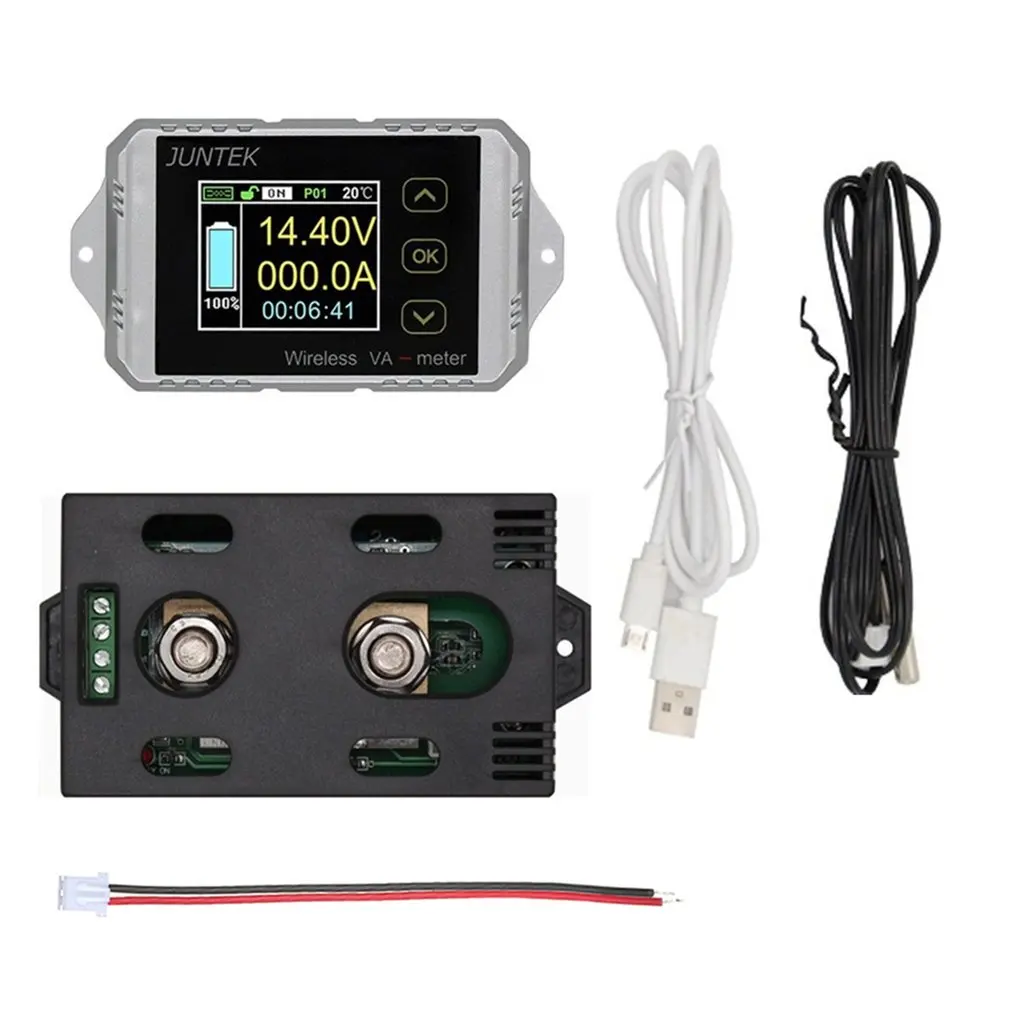 

VAT1050 100V 50A LCD Digital Wireless DC Voltage Current VA Meter Car Battery Monitor Coulometer Coulomb Counter Wattmeter