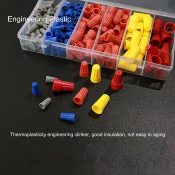 158Pcs/box Plastic Twist Nut Cover Set Electrical Wire Connectors Quick Insulated Screw Terminal Cap Spring Insert Assortments
158Pcs/box Plastic Twist Nut Cover Set Electrical Wire Connectors Quick Insulated Screw Terminal Cap Spring Insert Assortments