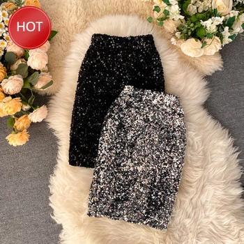 Joker High Waist Slim Pack Hip Split Skirt Faldas Mujer Moda 2020 Skirts Womens Sexy Bling Sparkling Sequin Skirt Women Autumn
Joker High Waist Slim Pack Hip Split Skirt Faldas Mujer Moda 2020 Skirts Womens Sexy Bling Sparkling Sequin Skirt Women Autumn