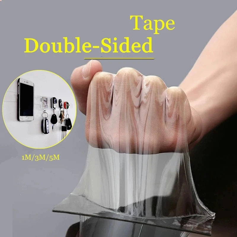 1M/3M/5M Transparent Double-Sided Adhesive Nano Strong sticky Tape Removable Washable Nano Magic Tape two sided tape gekkotape
1M/3M/5M Transparent Double-Sided Adhesive Nano Strong sticky Tape Removable Washable Nano Magic Tape two sided tape gekkotape