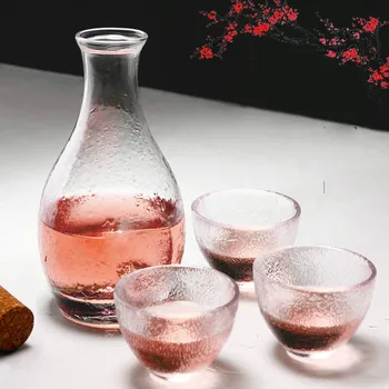Japanese Sake Bottle Set Transparent Glass Sake Bottle Small Cup Sake Fruit Wine Plum Small Sake Cup Frosted Cup
Japanese Sake Bottle Set Transparent Glass Sake Bottle Small Cup Sake Fruit Wine Plum Small Sake Cup Frosted Cup