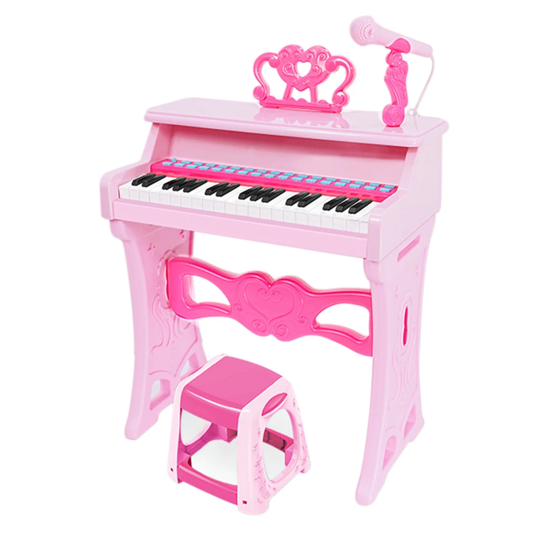 Children Upright Keyboard Beginner Small Electronic Keyboard Toy with Microphone - Pink
Children Upright Keyboard Beginner Small Electronic Keyboard Toy with Microphone - Pink