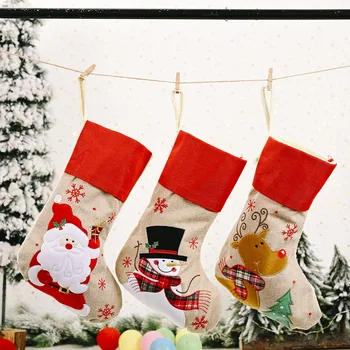 Christmas Decorations Linen Snowflake Embroidered Christmas Socks Creative Cartoon Christmas Socks Small Tree Decoration
Christmas Decorations Linen Snowflake Embroidered Christmas Socks Creative Cartoon Christmas Socks Small Tree Decoration