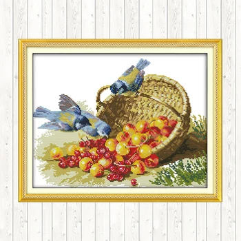 Bird and Fruit Patterns Count Cross Stitch Fabric for Embroidery Kit 14ct 11ct Print on Canvas DMC DIY Needlework Kit Home Decor
Bird and Fruit Patterns Count Cross Stitch Fabric for Embroidery Kit 14ct 11ct Print on Canvas DMC DIY Needlework Kit Home Decor
