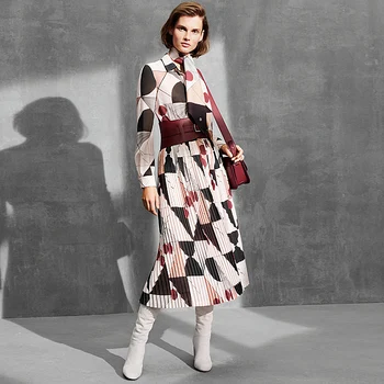 Designer High Quality 2020 Autumn New Women'S Fashion Party Casual Vintage Elegant Chic Long Sleeve Print Pleated Midi Dress
Designer High Quality 2020 Autumn New Women'S Fashion Party Casual Vintage Elegant Chic Long Sleeve Print Pleated Midi Dress