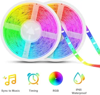 LED Strip Lights 24V RGB 5050 Light Strips Lamp Neon with Bluetooth APP Control Music Sync for TV Bedroom Party Decoration Room
LED Strip Lights 24V RGB 5050 Light Strips Lamp Neon with Bluetooth APP Control Music Sync for TV Bedroom Party Decoration Room
