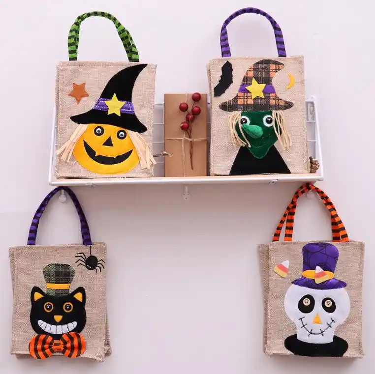 halloween decoration party gift bag pumpkin witch skeleton ghost