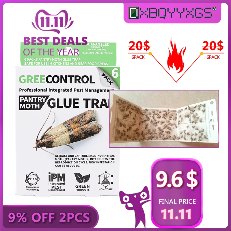 DXBQYYXGS 6pcs/Box Female pheromone moth trap Pest control Home physics Strong viscose Killer Moth Safety&Non-toxic
DXBQYYXGS 6pcs/Box Female pheromone moth trap Pest control Home physics Strong viscose Killer Moth Safety&Non-toxic